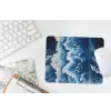 Golven - Blauw - Schuim muismat rubber klein -witbureau