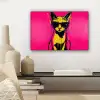Kat - Art - Zonnebril - Roze canvas 2cm klein -sfeer6