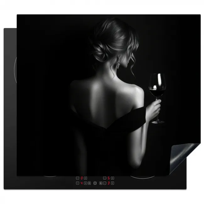 Inductie beschermer - Vrouw - Wijn - Jurk