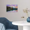 Bergen - Bos - Water - Lucht - Roze - Paars poster papier klein -sfeer3