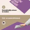 Follow your dreams - Paars - Penseeltextuur Inductie beschemer met haakjes klein -ky-schoon-nl