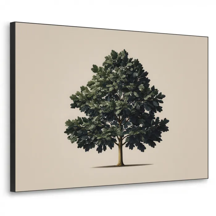 Eikenboom - Schaduw - Egaal Textielframe - compleet frame klein -3d