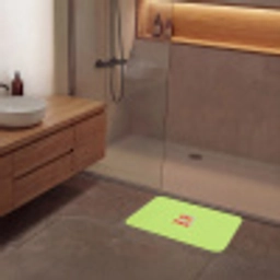 Grl pwr - Groen - Rood - 3D Badmat klein -sfeer2