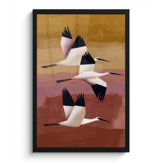 Poster met lijst - Vogels - Snavel - Abstract