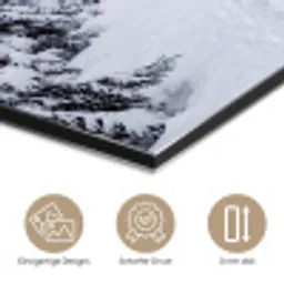 Bos - Winter - Sneeuw - Pad - Natuur aluminium wit klein -closeup_DE