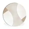 Bruin - Japandi - Abstract Wandcirkel aluminium klein -3d