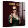 Koffie - Vrouw - Middelvinger plexiglas 5mm klein -zzzproduct_nieuw