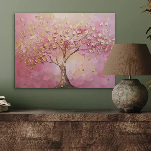 Boom - Roze - Goud - Modern PET vilt klein -sfeer2