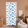 Vlinder - Bloemen - Blauw deurposter klein 289 -sfeer1