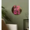 Klassiek - Humor - Roze Wandcirkel kunststof plaat 5mm dik klein -sfeer3