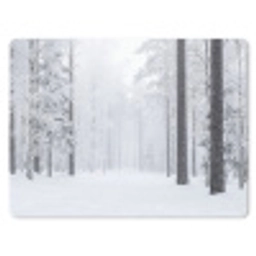 Bos - Sneeuw - Pad - Winter - Stilte muismat rubber klein -3d