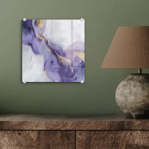 Paars - Modern - Marmer - Abstract plexiglas 5mm klein -sfeer3