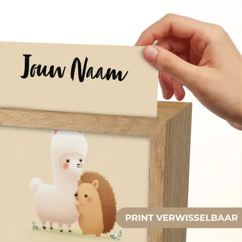 Alpaca - Egel - Bruin - Knuffelen Light Box met kabel (Kinderlampje) klein -USP_websiteprintNL