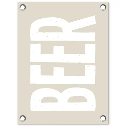Beer - Japandi - Beige - Decoratie tuinposter los doek klein -3d