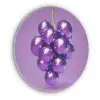 Druif - Disco - Glitter - Paars Akoestische PET Vilt - Rond klein -3d