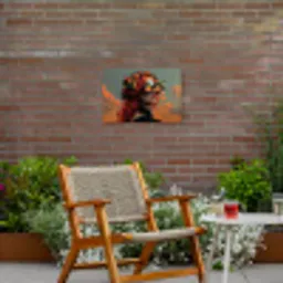 Vrouw - Kroon - Tomaat - Bascilicum - Zonnebril Tuinposter op houten frame 2 cm dik klein -sfeer3