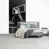 Basketbal - Basketbalveld - Lichtlijnen fotobehang vinyl groot -slaapkamer