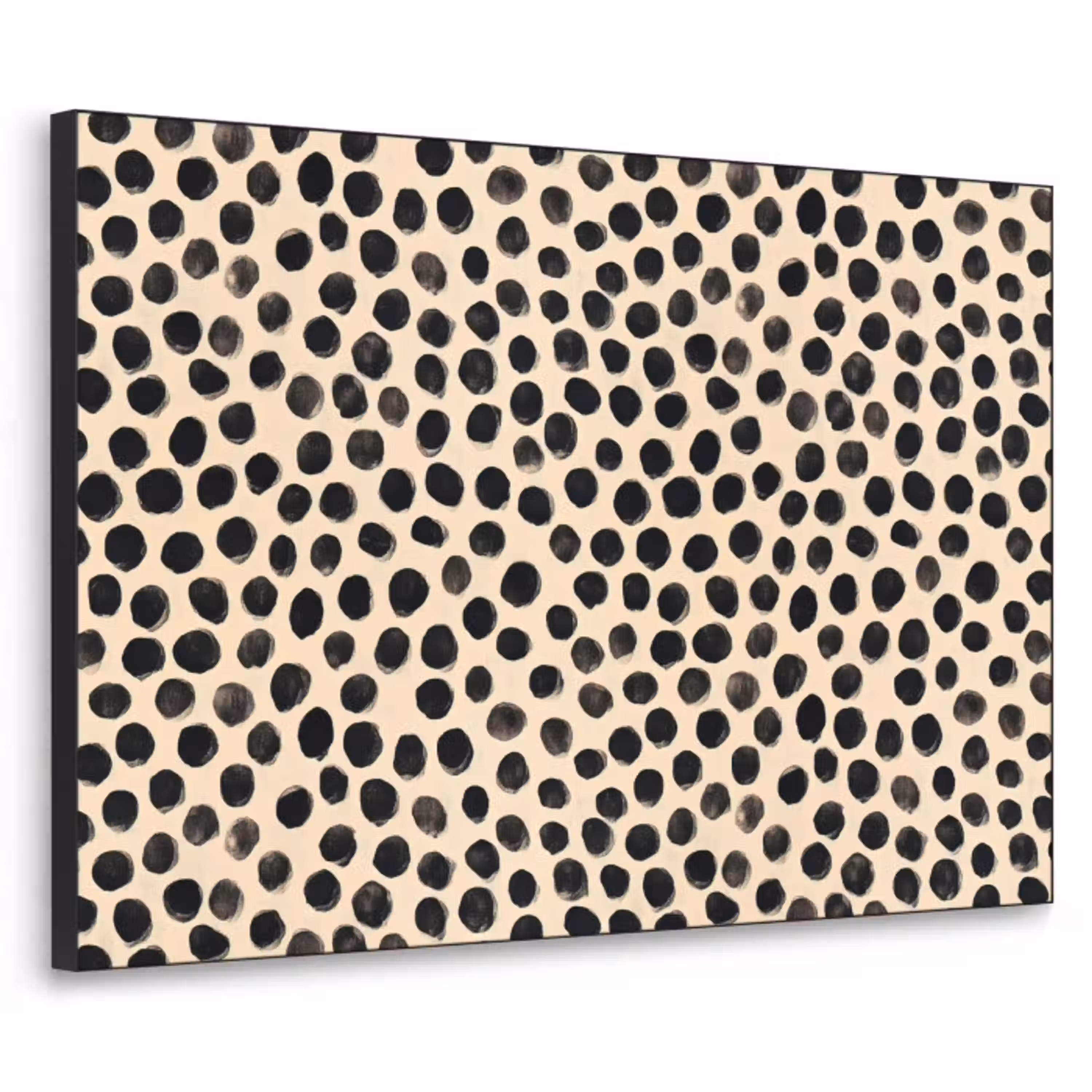 Stippen - Patroon - Zwart Textielframe zwart klein 947 -3d