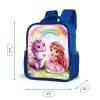 Meisje met paarse draak onder regenboog Kinderrugzak - Blauw middel -productfoto_formaten