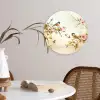 Takken - Bloemen - Vogeltjes - Roze Wandcirkel plexiglas klein -sfeer4