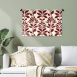 Abstract - Bladeren - Burgundy Wandkleed katoen klein 269 -sfeer7