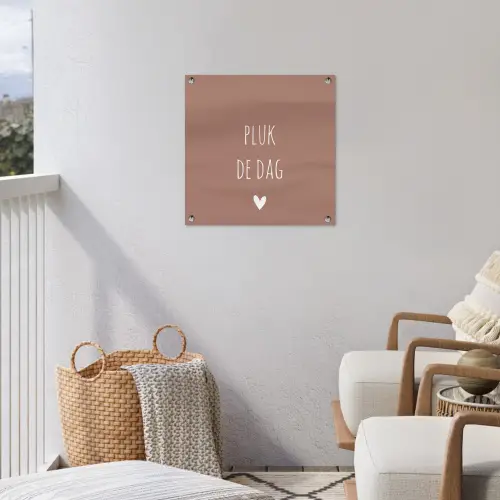 Quotes - Carpe diem - Pluk de dag - Spreuken tuinposter los doek klein -sfeer8