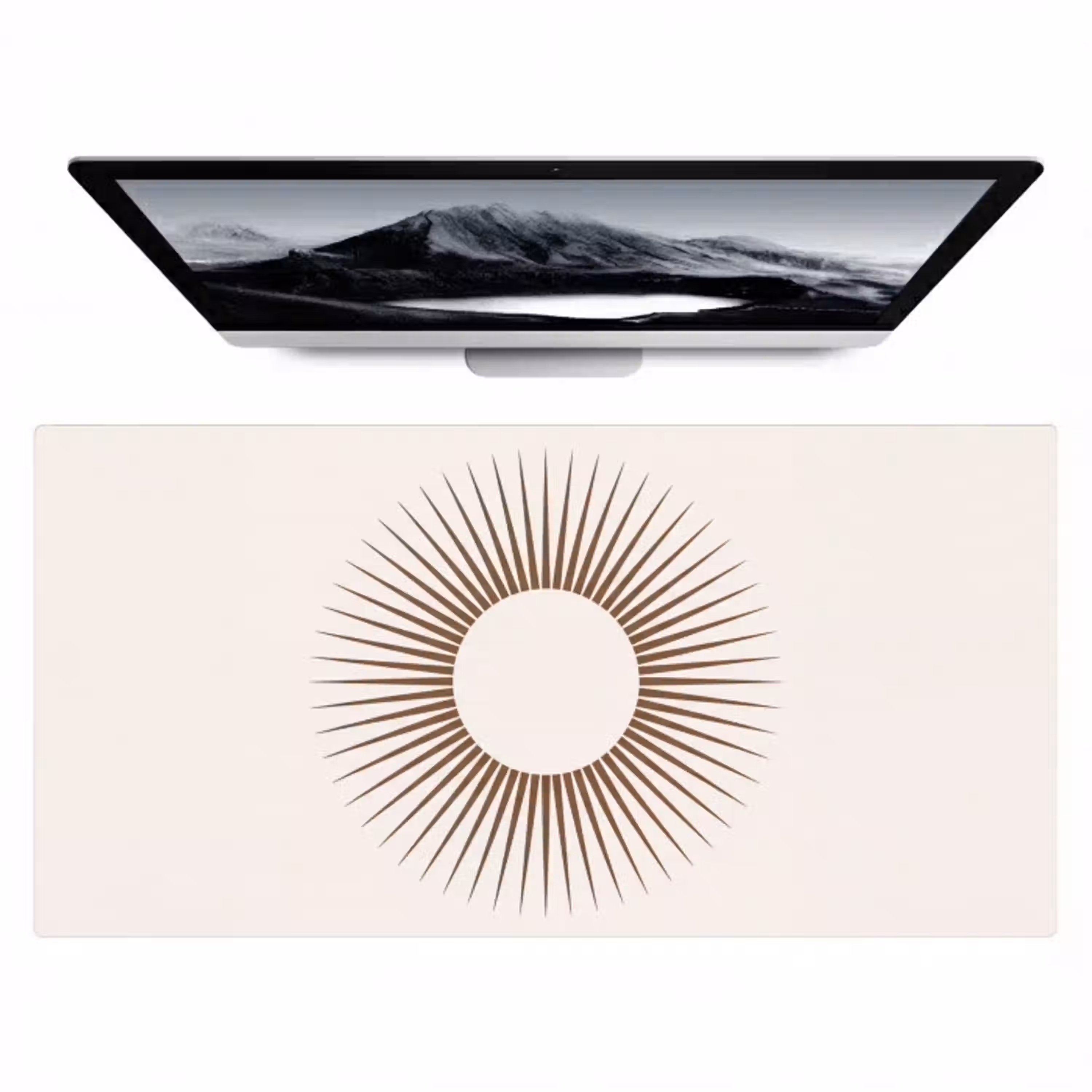 Abstract - Zon - Symbool - Modern - Beige Muismat XXL klein -zzz3d