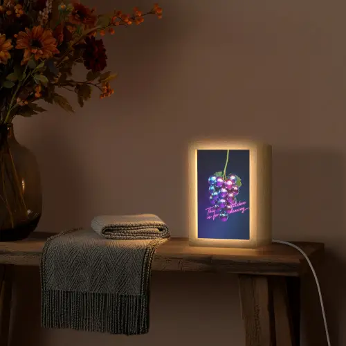 Quote - Neon - Disco - Druiven Light Box met kabel (Tafellamp) klein -sfeer4