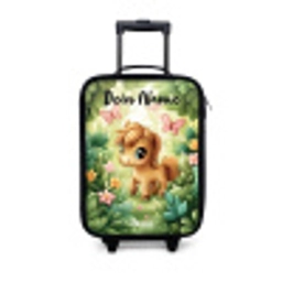 Paard - Bloemen - Vlinders Kinderkoffer - Zwart klein -3d