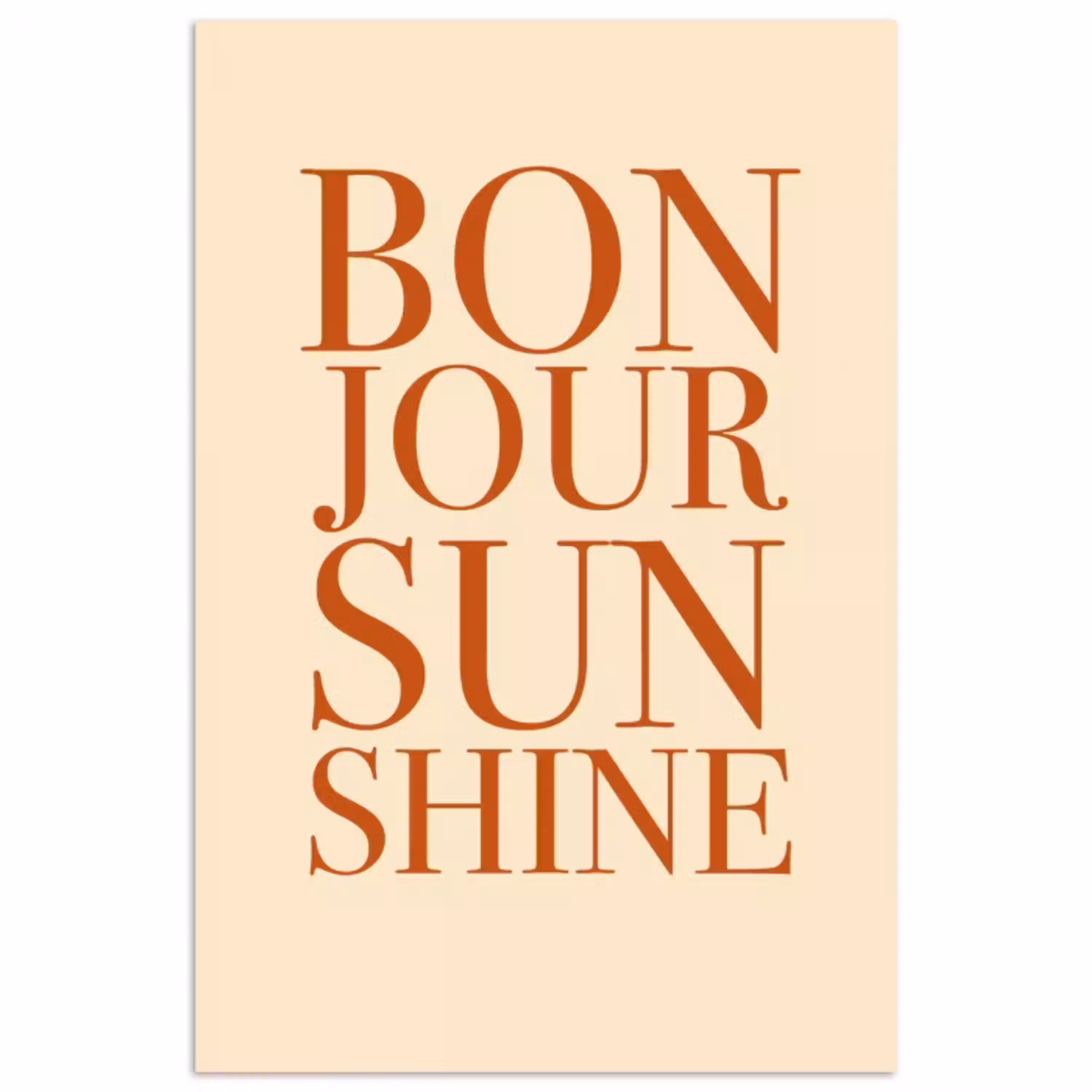 Oranje - Quote - Sun poster papier klein -3d