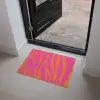 Zebraprint - Roze - Oranje - Dierenprint Deurmat klein -sfeer5