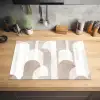 Abstracte bogen - Modern - Beige Inductie beschermer vinyl 3mm klein -sfeer5
