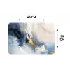 Blauw - Modern - Marmer - Abstract - Goud Placemat vinyl groot -specs