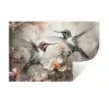 Kolibrie - Vogels - Bloemen - Planten Muursticker klein -3d