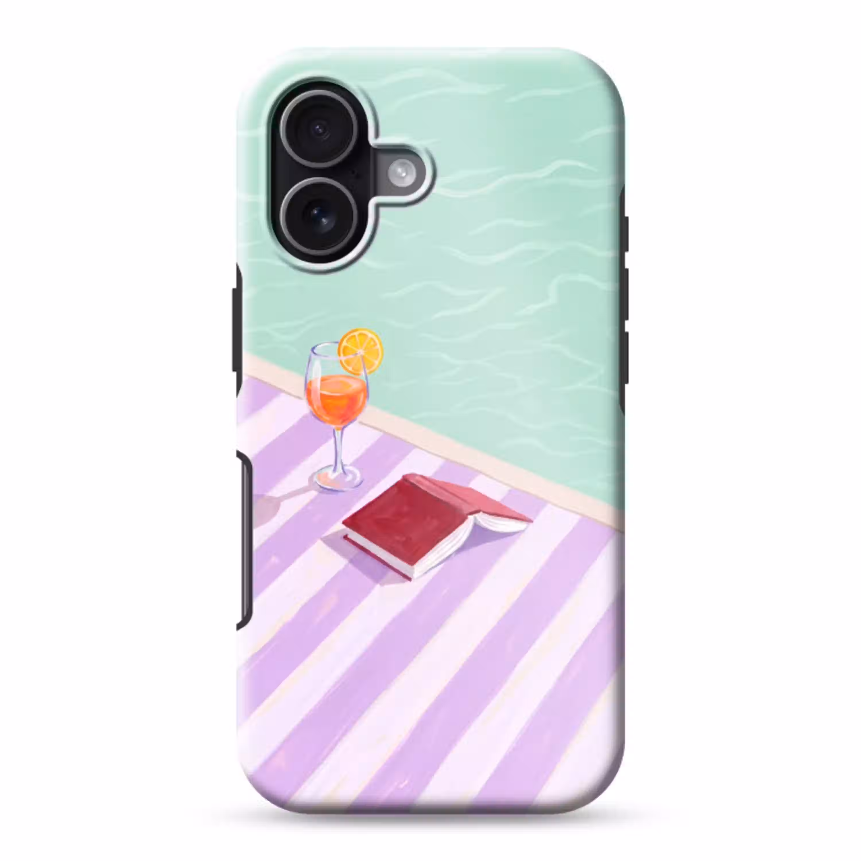 Cocktail - Zwembad - Zomer Toughcase MagSafe Apple iPhone 17 klein -3d