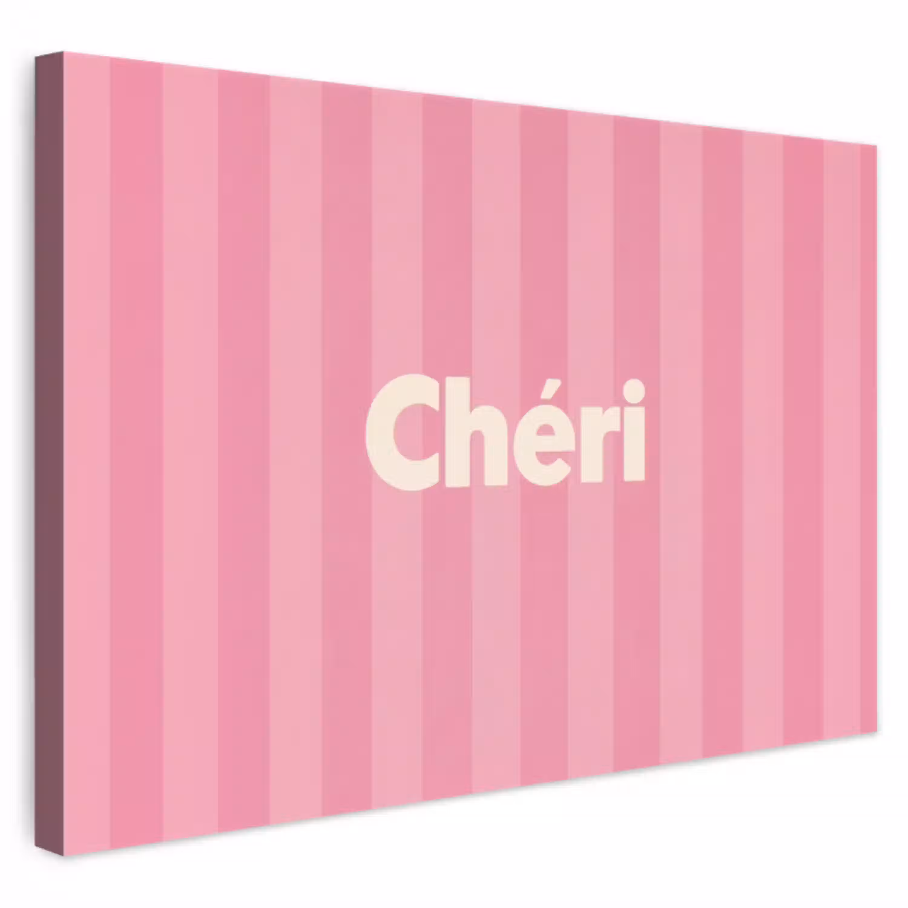 Gestreept - Roze - Chéri canvas 2cm klein -3d