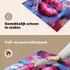 Graffiti - Lippen - Felroze - Geschilderd Inductie beschemer met haakjes klein -ky-schoon-nl