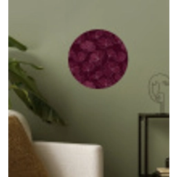 Bloemen - Patroon - Bordeauxrood Wandcirkel behangsticker klein 186 -sfeer2