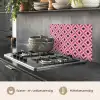 Patroon - Bloemblaadjes - Roze - Blauw keuken achterwand spatscherm klein 900 -usp_NL