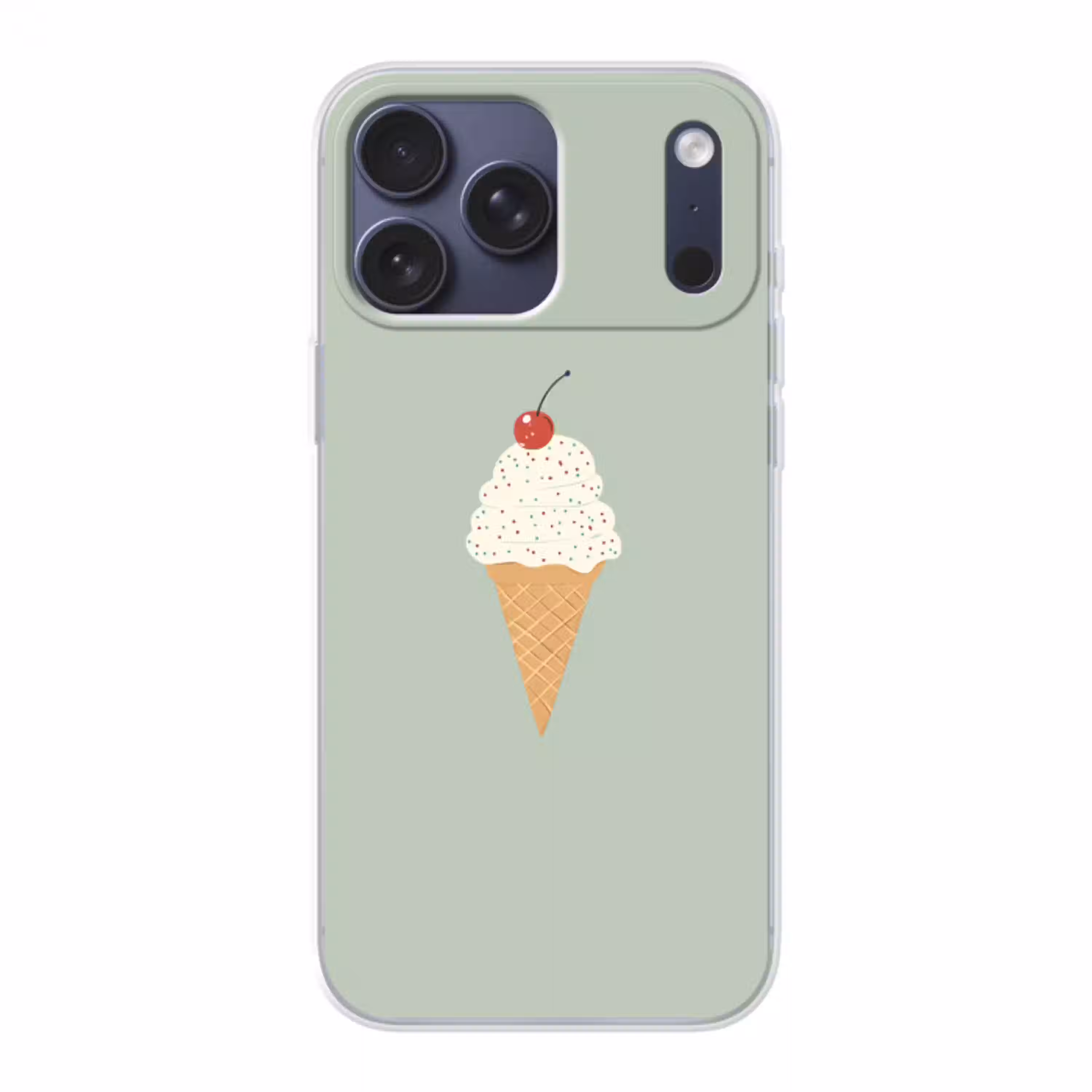 Illustratie - Ijsje - Spikkels - Kers Telefoonhoesje iPhone 17 Pro Max klein -3d