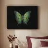 Vlinder - Groen - Diepte Textielframe zwart klein -sfeer1