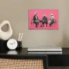Graffiti - Vintage - Zwart - Street art - Roze - Banksy poster papier klein -sfeer1
