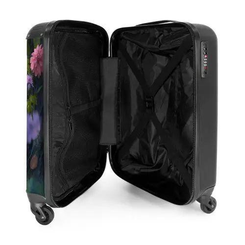 Kitten - Bloemen - Bos - Illustratie - Poes NBS - Handbagage koffer - Unisex middel -binnenkant