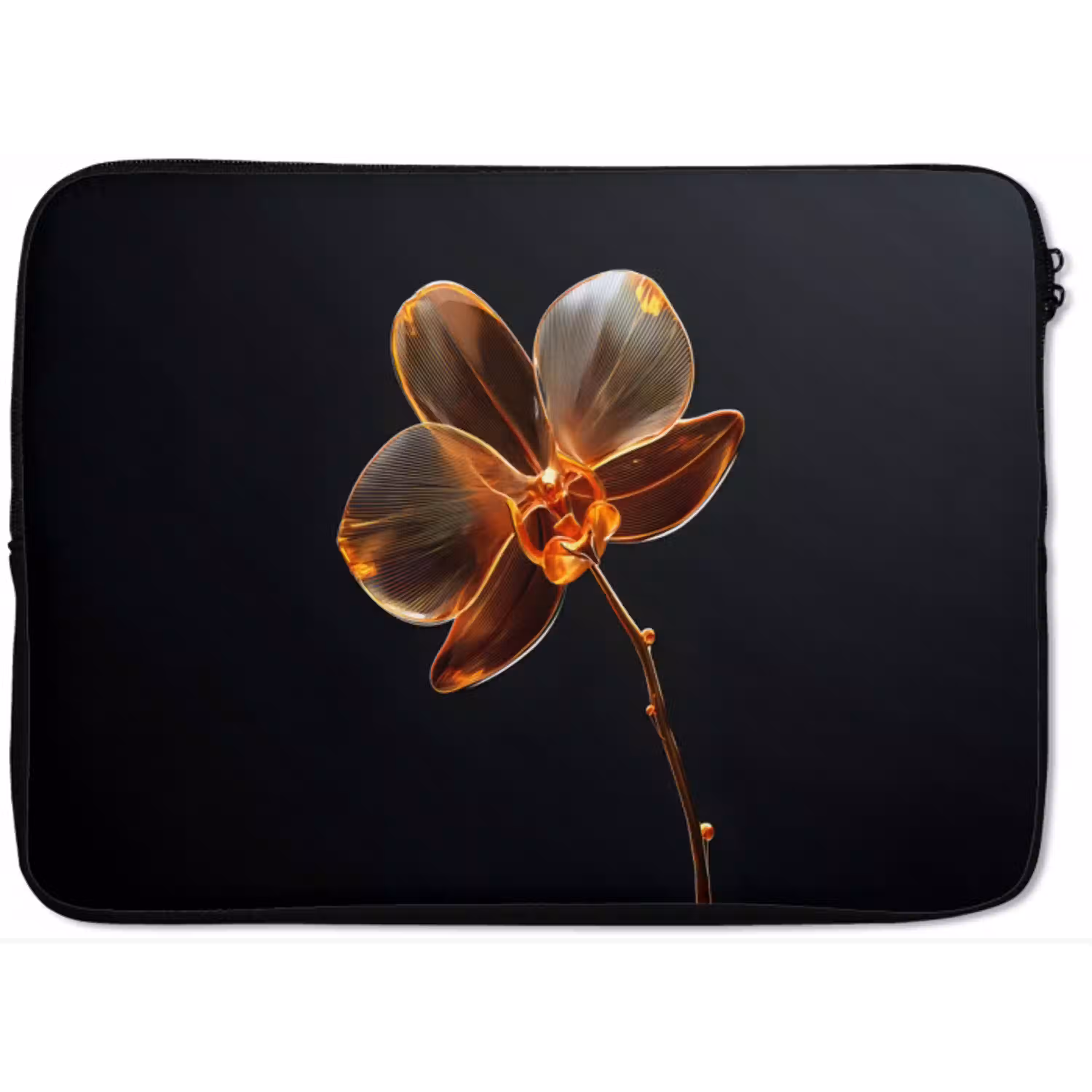 Orchidee - Doorzichtig - Bloem laptophoes neopreen klein -zkaufland3dotto