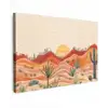 Landschap - Heuvels - Zonsondergang canvas 2cm klein -z3d