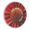Close up - Bloem - Quote - Rood Akoestische PET Vilt - Rond klein -3d