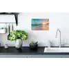 Zonsondergang - Strand - Zee - Zomer - Blauw Muursticker klein -keuken