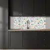 Patronen - Bloemen - Bladeren keuken achterwand 2 middel 871 -sfeer1