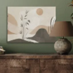 Japandi - Landschap - Beige PET vilt klein -sfeer2