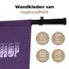 Mucho amor - Paars - Grafisch Wandkleed katoen klein -sfeer2